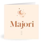 Geboortekaartje naam Majori m1
