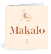 Geboortekaartje naam Makalo m1