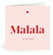 Geboortekaartje naam Malala m3