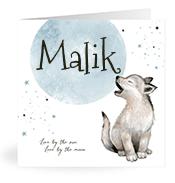 Geboortekaartje naam Malik j4