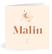 Geboortekaartje naam Malin m1