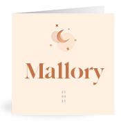 Geboortekaartje naam Mallory m1