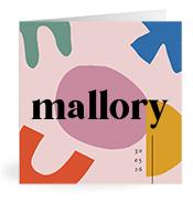 Geboortekaartje naam Mallory m2