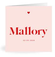 Geboortekaartje naam Mallory m3