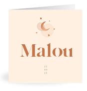 Geboortekaartje naam Malou m1