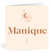 Geboortekaartje naam Manique m1