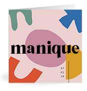 Geboortekaartje naam Manique m2