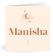 Geboortekaartje naam Manisha m1