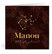 Geboortekaartje naam Manou u3