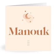 Geboortekaartje naam Manouk m1