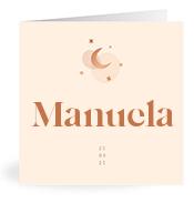 Geboortekaartje naam Manuela m1
