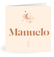 Geboortekaartje naam Manuelo m1