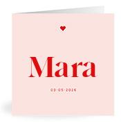 Geboortekaartje naam Mara m3