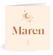 Geboortekaartje naam Maren m1