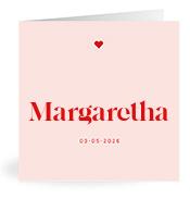 Geboortekaartje naam Margaretha m3
