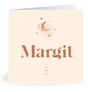 Geboortekaartje naam Margit m1