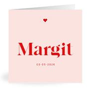 Geboortekaartje naam Margit m3