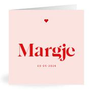 Geboortekaartje naam Margje m3