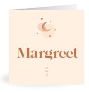 Geboortekaartje naam Margreet m1