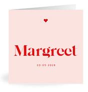 Geboortekaartje naam Margreet m3