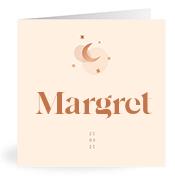 Geboortekaartje naam Margret m1