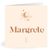 Geboortekaartje naam Margrete m1