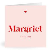 Geboortekaartje naam Margriet m3