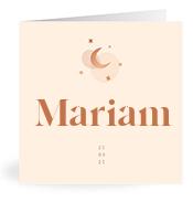 Geboortekaartje naam Mariam m1