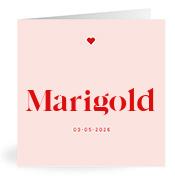 Geboortekaartje naam Marigold m3