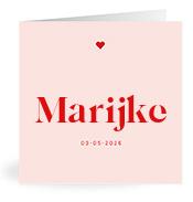 Geboortekaartje naam Marijke m3