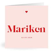 Geboortekaartje naam Mariken m3