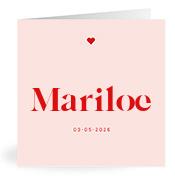 Geboortekaartje naam Mariloe m3