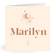 Geboortekaartje naam Marilyn m1