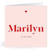 Geboortekaartje naam Marilyn m3