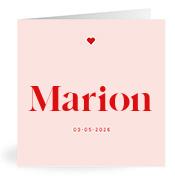 Geboortekaartje naam Marion m3