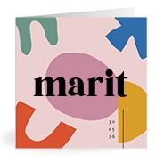 Geboortekaartje naam Marit m2