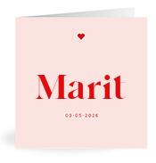 Geboortekaartje naam Marit m3