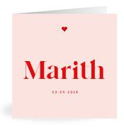 Geboortekaartje naam Marith m3