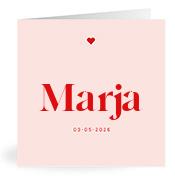 Geboortekaartje naam Marja m3