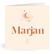 Geboortekaartje naam Marjan m1