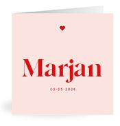 Geboortekaartje naam Marjan m3