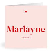 Geboortekaartje naam Marlayne m3