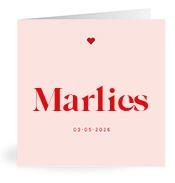 Geboortekaartje naam Marlies m3