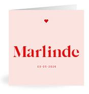 Geboortekaartje naam Marlinde m3