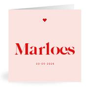 Geboortekaartje naam Marloes m3