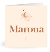 Geboortekaartje naam Maroua m1