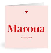 Geboortekaartje naam Maroua m3