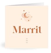 Geboortekaartje naam Marrit m1