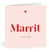 Geboortekaartje naam Marrit m3