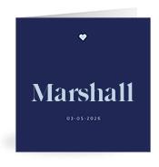 Geboortekaartje naam Marshall j3